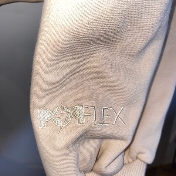 Popflex Oversized Cloud Zip Up Hoodie S/M, Sand, Tan - Picture 7 of 11